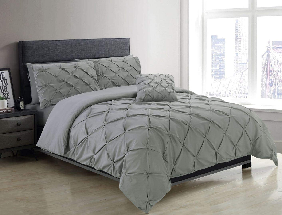 Malako 500TC 100% Cotton Grey Solid Duvet Cover Set - King Size Duvet Set –  MALAKO
